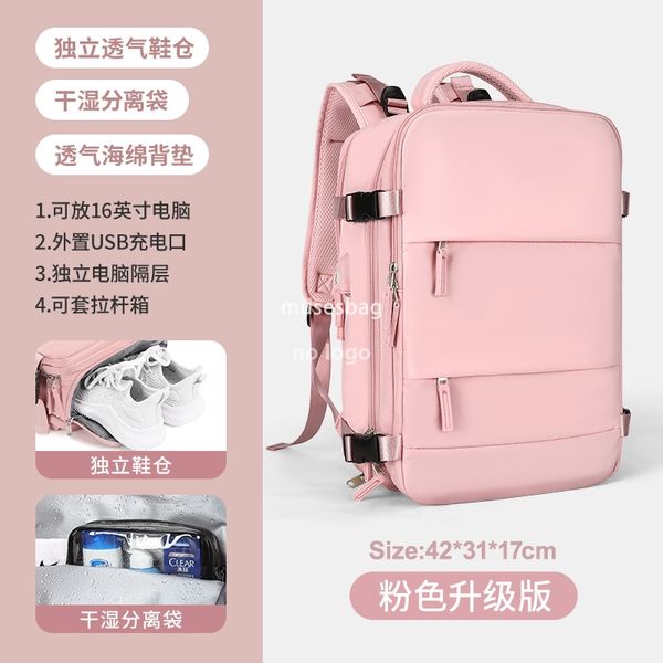 

Travel backpack Women's large capacity dry and wet separation luggage Expansion leisure backpack Men's backpack computer bag, Purple