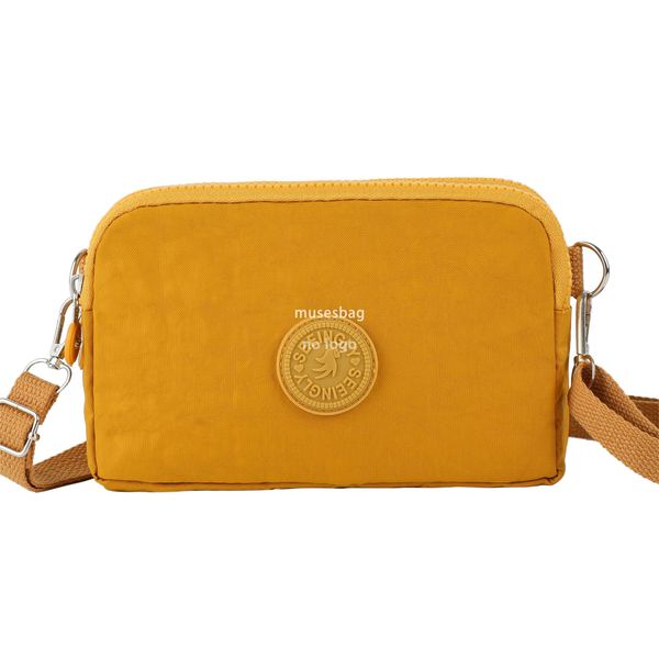 

Foreign trade crossbody phone bag new simple gift cross-border nylon waterproof mobile phone bag wholesale, Black