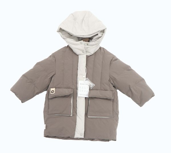 

Stylish Kids Winter Outerwear Durable Down Jackets with Bright Colors, Beige