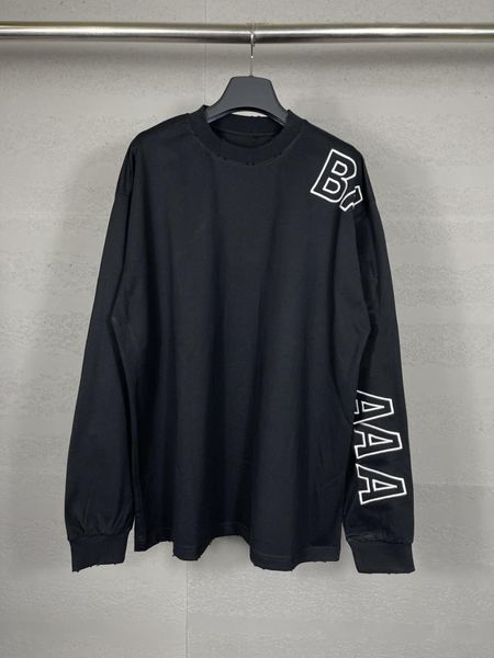 

Unisex Designer Fashion Tee Casual Chest Letter Printed Long Sleeves T-Shirts for Men & Women yo6138, 3-c