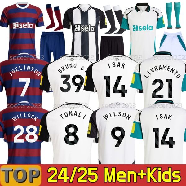 

4XL 2024 NewCaslte United Soccer Jerseys BRUNO G. JOELINTON ISAK GORDON 24 25 NUFC Fans Player Version MAXIMIN ALMIRON JOELINTON Football Shirt men kids kits, 24 25 home aldult