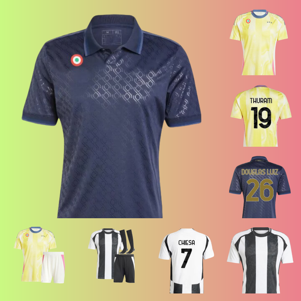 

Player football jerseyhome and away MILIK DI MARIA VLAHOVIC KEAN POGBA CHIESA McKENNIE LOCATELLI shirt THURAM 24 25 jersey men' and children' jersey KOSTIC DOUGLAS, White