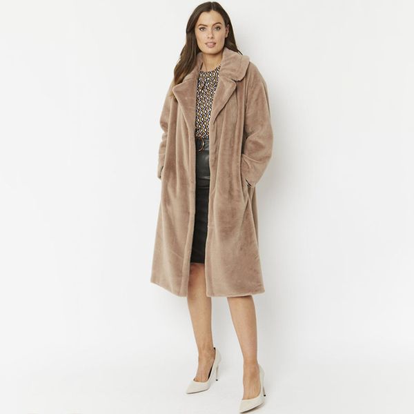 

Chic Designer Women's Long Length Trench Overcoat, Lavender