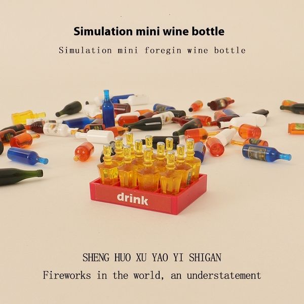 

Miniature simulation of foreign wine bottles, beverage baskets, baby houses, decorative accessories, handicrafts, scene ornaments