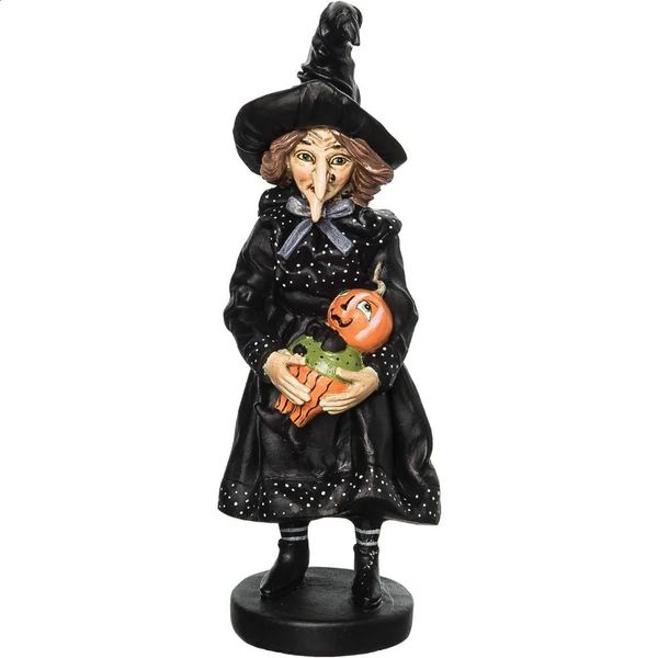 

Spooky Folk Art Harvest Pumpkin: Celebrate Halloween with Rosalea Witch Ghost