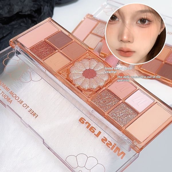 

Elegant Miss Lara's Everyday Eyeshadow Set of 12 Shades Featuring Sparkling Pearlescent Hues & Subtle Matte Complements, 1 # sea salt spray powder