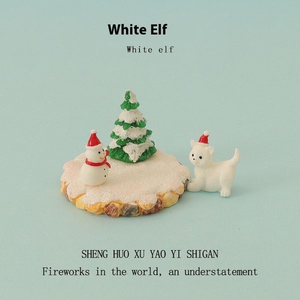

Cartoon Creative Ins Mini Snowman Dog Snow Play Micro Landscape Gardening Landscape Home Decoration DIY Ornament