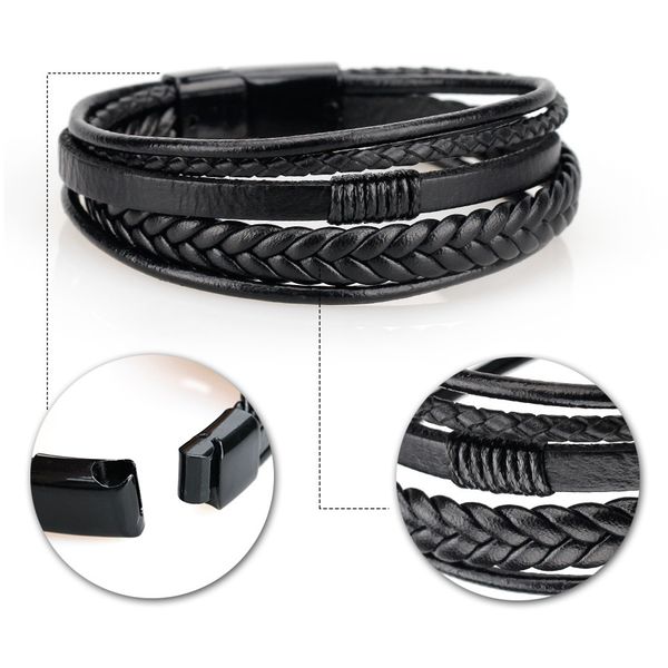 

Hot selling bracelets in Europe and America, fashionable and hot selling, leather rope hand woven bracelets, ethnic style headwear bracelets