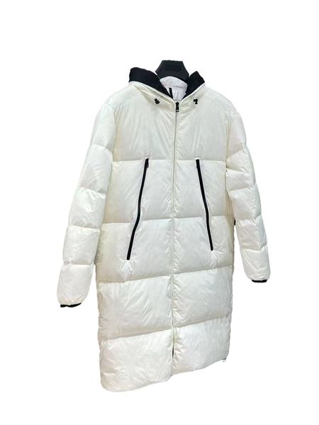 

hooded puffer jacket mens puffer jacket designer parka jacket womens mid-length coat loose casual full coat down quited nylon raincoat fabric jacket black size 1 2 3 4 5, White