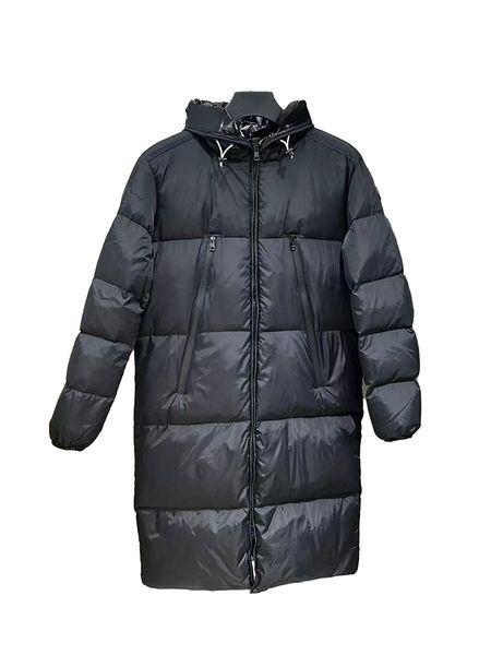 

hooded puffer jacket mens puffer jacket designer parka jacket mid-length coat loose casual full coat down quited nylon raincoat fabric jacket black size 1 2 3 4 5