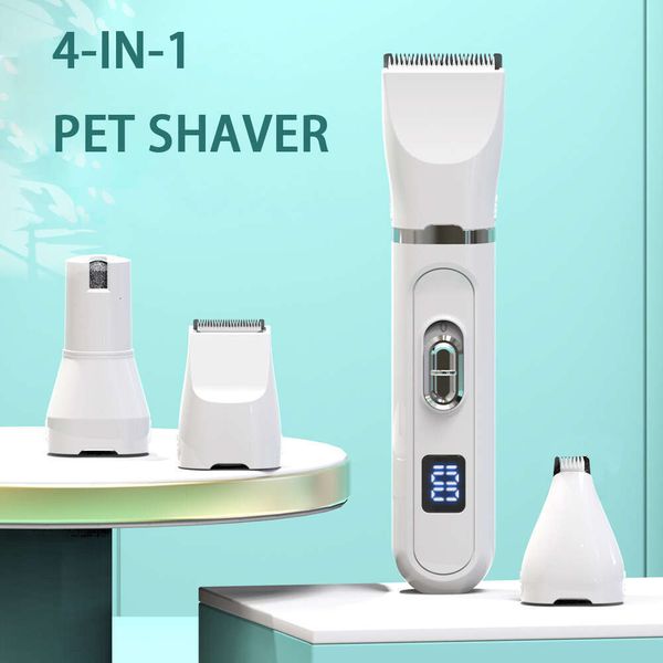 

Dog Clippers Electric Professional Silent Hair Cutter USB Rechargeable Pet Grooming Clipper, White