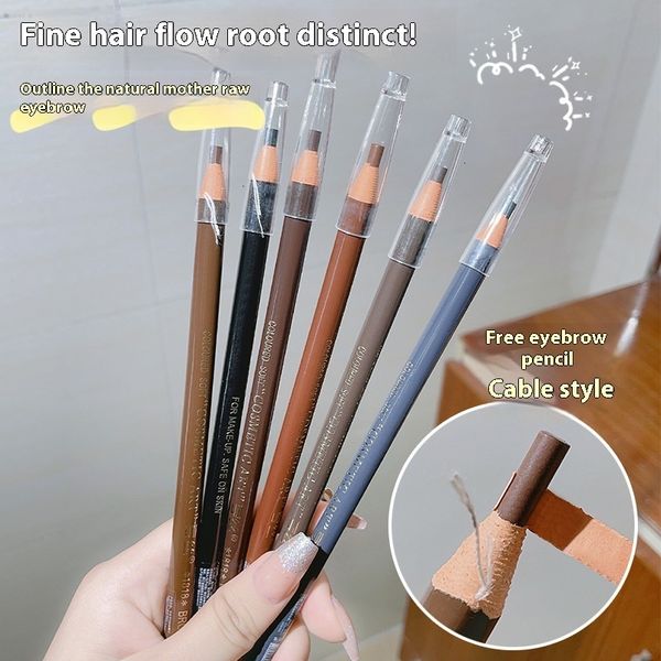 

Durable Hengsi 1818 Waterproof Brow Pencil with Non Fade Formula, Dark blue