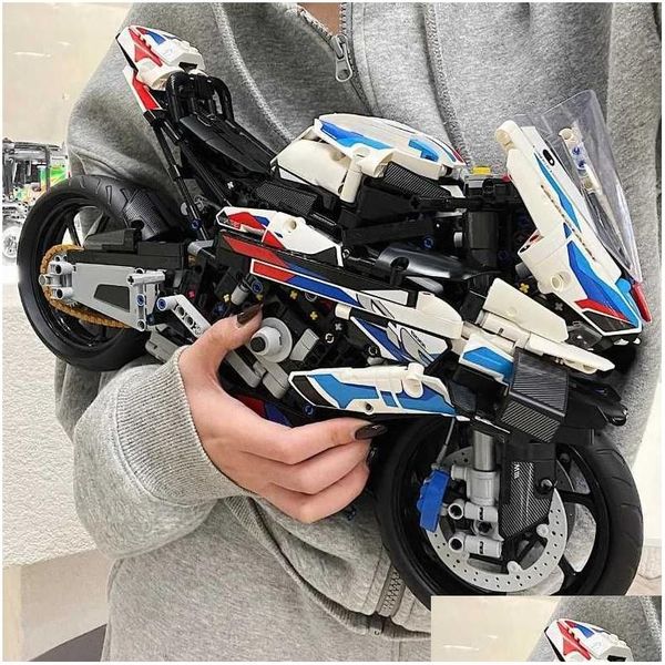 

42130 Blocks Motorcycle 1000 Rr Model Building Set 1920 Pieces Bs Moc Toys Christmas And Easter Gift For Kids Or Adtl4715 Drop Deliver Otkbm, Multicolor
