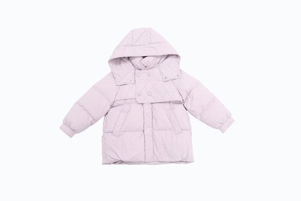 

Children's Breathable Puffer Jacket Cozy Winter Outerwear for Outdoor Fun, Lavender
