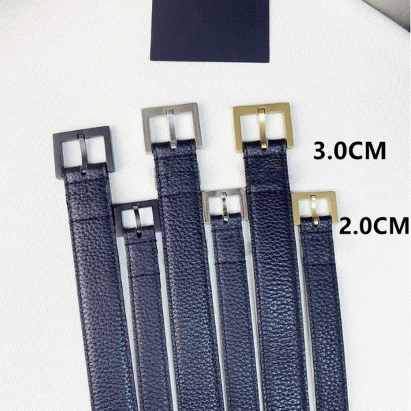 

Belt for Woman Fashion Gold Smooth Needle Buckle Man Womens Belts Genuine Leather Cowhide 15 Colors, Box(no belt)