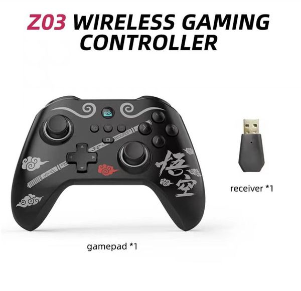 Z03 Black Myth Wukong FPS Wireless Gamepad for PC 800Hz Return Rate 3 Mode Gaming Controller for Android/IOS/Switch with Hall Trigger Joystick