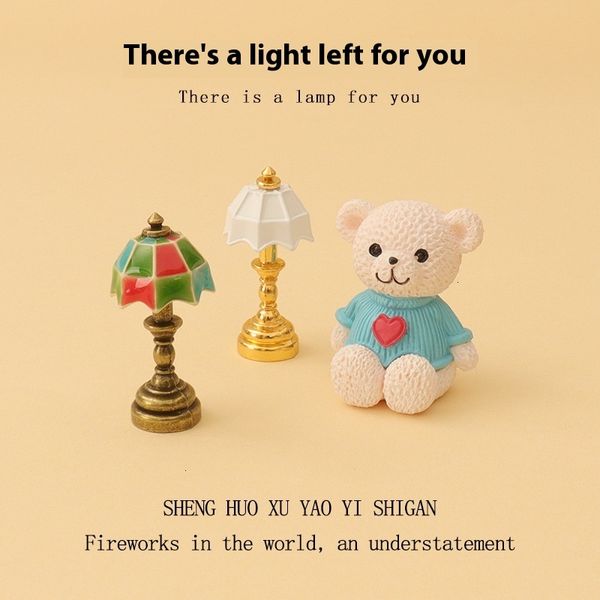 

Cute Cartoon Bear Desk Lamp Model Charming Miniature Home Interior Decor Piece