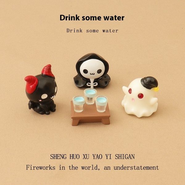 

Adorable Ins Mini Halloween Ornaments - Unique Ghost-themed Table Top Decoration Kits