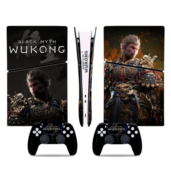 Black Myth Wukong Anti-Scratch Colorful Dazzling Skin Sticker For PS5 Slim Digital Controller Console