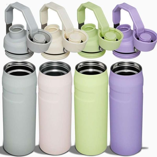 

New handle tilted mouth 24oz travel coog ice w cup Icew thermos quick drink, Blue
