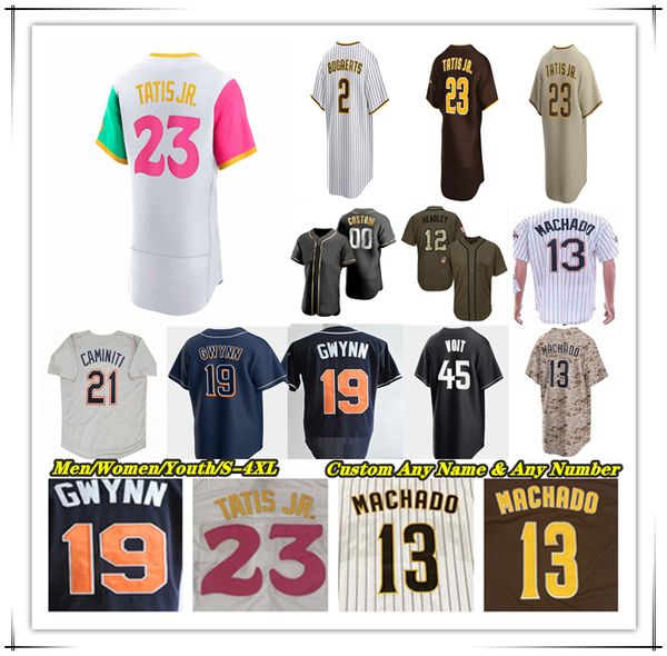 

Baseball Jersey Jake Cronenworth Manny Machado Jurickson Profar Jackson Merrill Ha-Seong Kim Luis Arraez Xander Bogaerts Fernando Tatis Jr. Dylan Cease Tony Gwynn 4X, Men player version black gold style