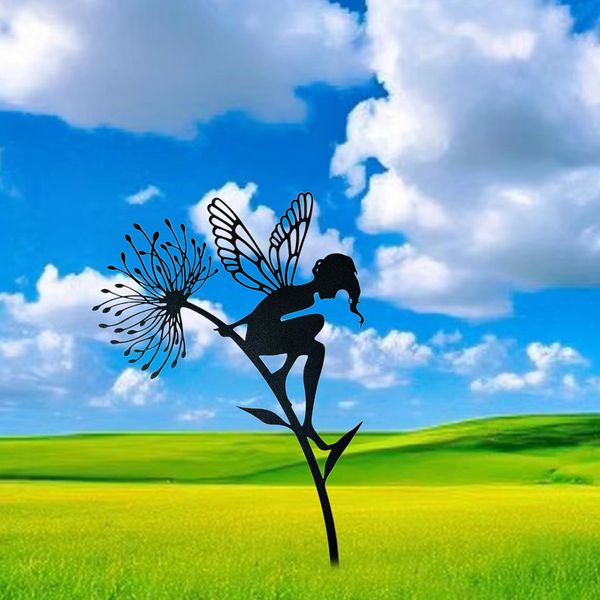 

Garden Decoration Fairy Stake Garden Fairy Silhouette Art Outdoor Patio Lawn Deck Pathway Garden Fairy Decorations