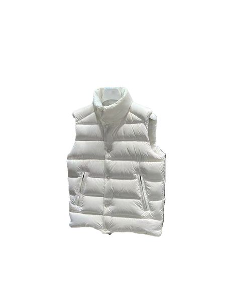 

winter jacket puffer vest designer vest mens vest luxury stand collar down jacket vest feather filled material graphite black white pink couple coat size 1-6