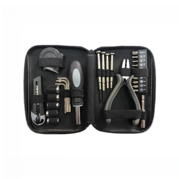

10sets portable tinplate box tool 27pc set Hexagonal wrench Screwdriver Tape measure Steel wire pliers Support label customization