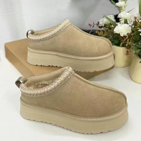 

Womens Tazz Slippers Tasman Fur Slides Classic Mustard Seed Sand Ultra Mini Platform Boot Slip-on Les Petites Suede Wool Seal Winter Designer Size 35-44, #3