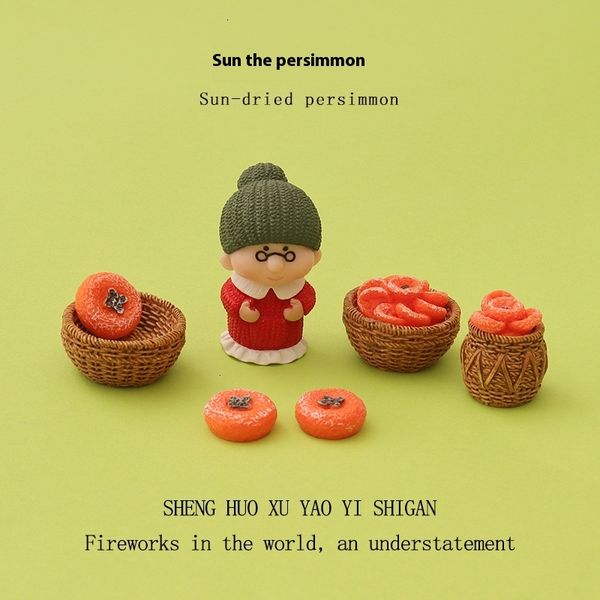 

Adorable Microlandscape Diorama - Charming Persimmon-Filled Miniature Basket Ideal for Dollhouse Decorators