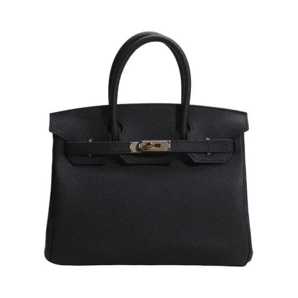 

Hot classics Designer Tote Bags New top layer cowhide bag lychee grain leather womens advanced feeling handbag one shoulder cross body bag Kelly bag 2024, Grey