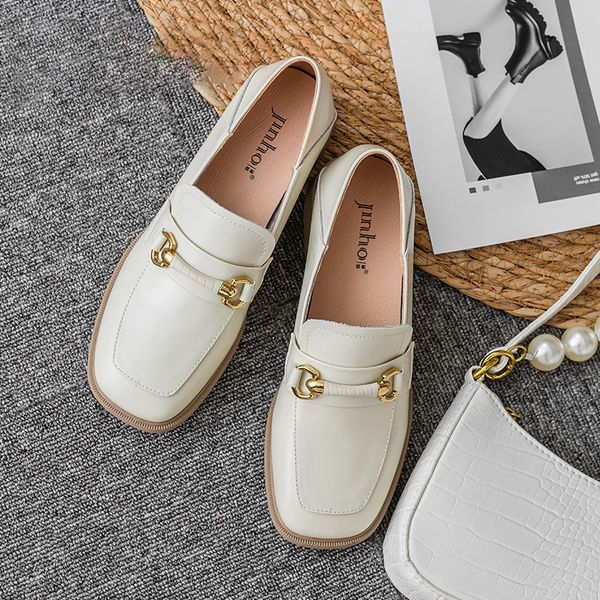 

Designer shoes Women's trendy all-match non-slip wear-resistant wedge shoes casual thick-soled loafers, White