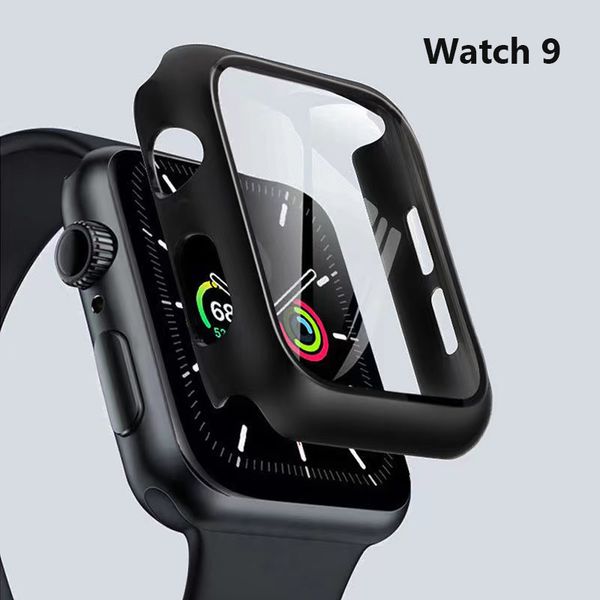 

For Smart Same Style Apple Watch Series 9 45mm Ultra 2 49mm Dial Plate Accessories Silicone Sold Anti-Scratch Protective Cover Case Applewatch Band Strap, Black