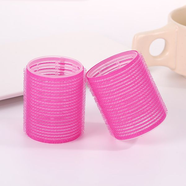 

Factory direct sale self grip hair rollers set DIY hairdressing tools 4pcs heatless nylon hair rollers with hair clips