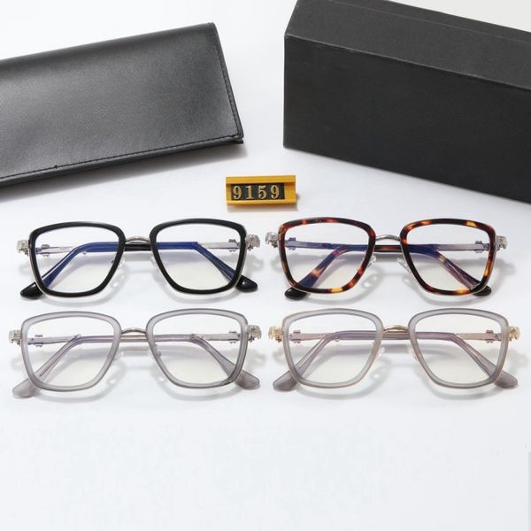 

New classic sunglasses for women luxury designer sunglasses flower square clear full frame glasses for men summer amber sunglasses with clear lenses with box 9159