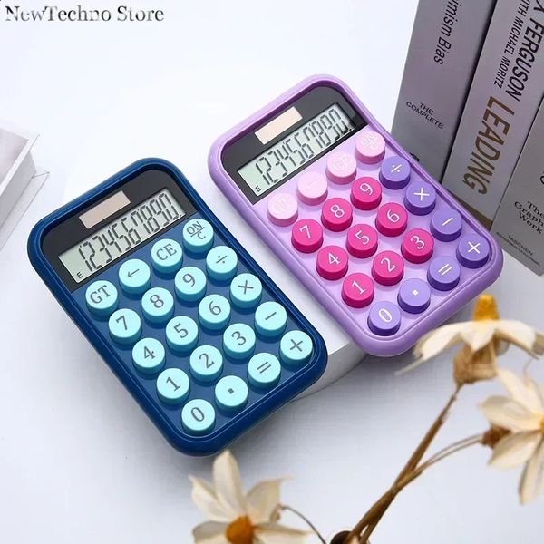 Mechanical Calculator with 10 Digit Solar add Batteries Dual Function Calculating for Office Electronics 4Colors 240826