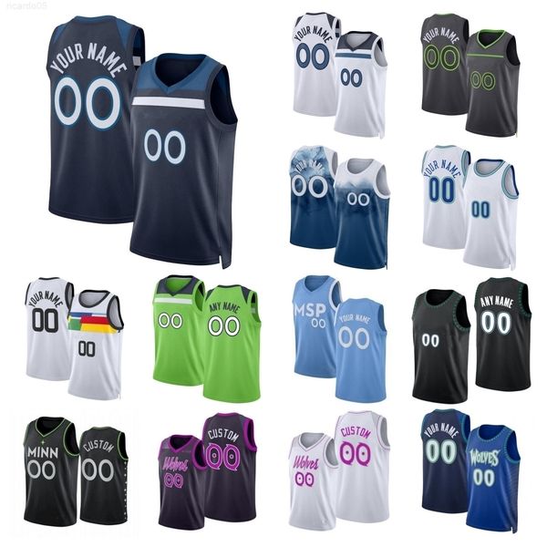 Anthony Edwards Basketball Jersey Karl-Anthony Towns Robert Dillingham Rudy Gobert Naz Reid Mike Conley Terrence Shannon Jr. Jaden McDaniels Men Women Youth
