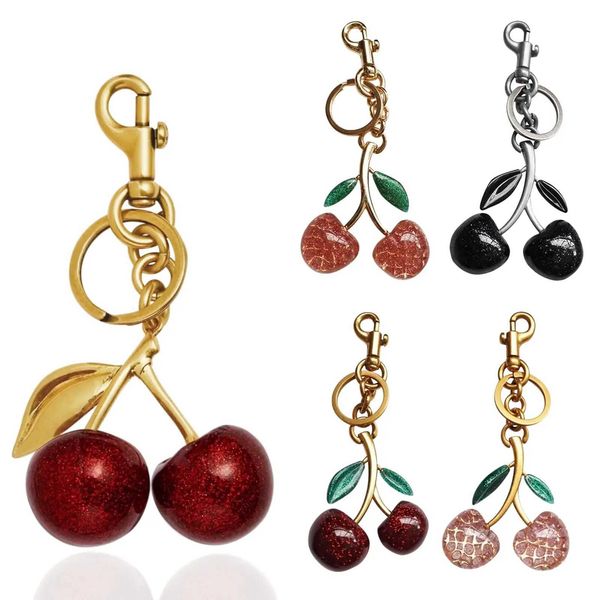 

bag charm Key Rings bag accessories bag charm Handbag pendant coa ch handbags keychain women's exquisite Internet-famous crystal Cherry car accessories high grade