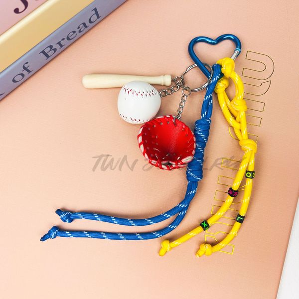 

Colorful baseball nylon rope woven car decoration pendant, mobile phone lanyard bag, essential for hanging bags