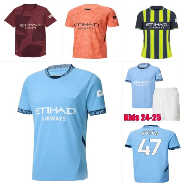 

24 25 manchesteeunited football jersey HAALAND DE BRUYNE PHILLIPS MANS CITIES GREALISH FERRAN MAHREZ FODEN BERNARDO CANCELOFootball Shirt Men Kids Kit Sets, Orange