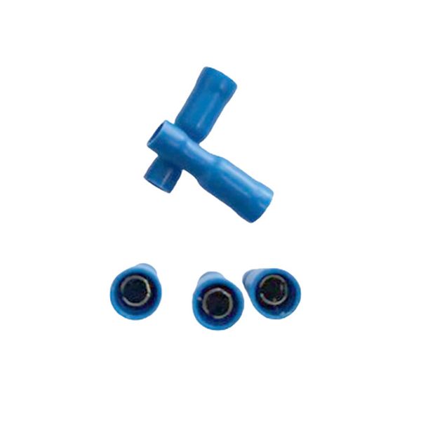 

Bullet male and female docking terminals are fully insulated cold-pressed terminals