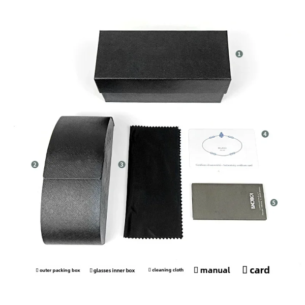 High-Quality Black Sunglasses Case - Stress-Resistant Hard Box for Optical Eyewear, Custom Logo Printing, Ideal for Home Use