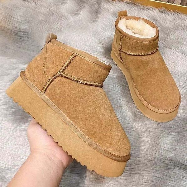 

Designer Boots Tasman Booties Luxury Tazz Slippers Classic Mini Boots Ultra Snow Boot Short Medium Platform Warm Shoes Fur Sheepskin Chestnut Outdoor Boot for Women, #16