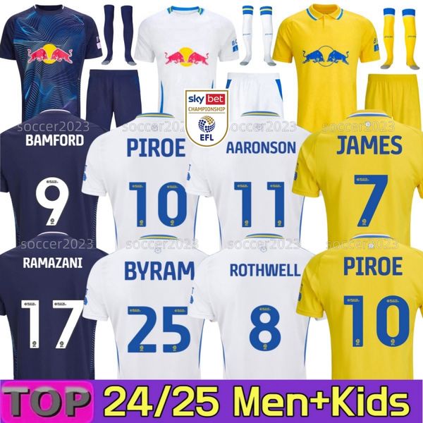 

24 25 BAMFORD Llorente soccer jerseys 2024 Aaronson Unitedes maillots de football kids Kit football shirt Leeds PIROE GNONTO AMPADU MATEO JOSEPH GEORGINIO, 24 25 home aldult