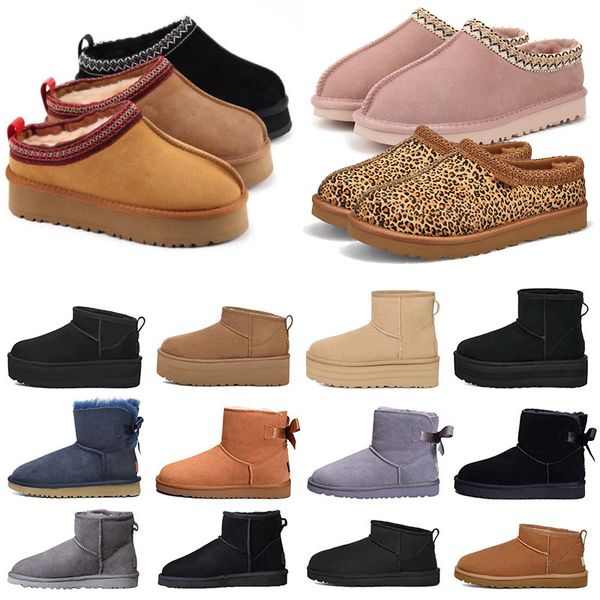 

slippers tazz slides women platform tasman sandal famous leopard print shoes woman tasmans claquette fur ultra mini boots winter taz tazer room house ankle bootes, B9