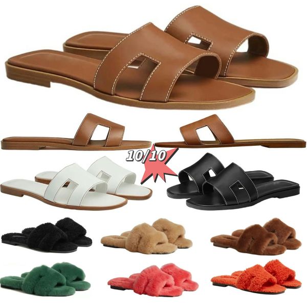 

Slippers Designer Sandals Women's Fashion Luxury Slide Letter Slide Rubber Leather Flat Shoes Summer Beach Bath Slippers Brown Retro Sandals