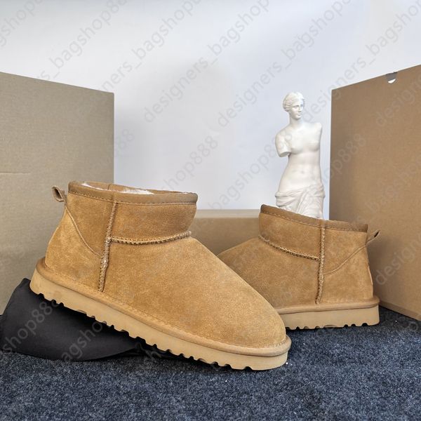 

Brand Shoes Tazz Slippers Tasman Fur Slippers Classic Mustard Seed Sand Ultra Mini Platform Boots Slippers Suede Wool Seal Winter Designer Size 36-44, #11