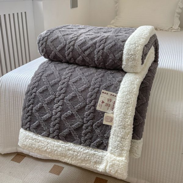 

designer blanket Group Purchasing Options for Jacquard Double Layered Lamb Fleece Blankets in Multiple Colors, Yellow