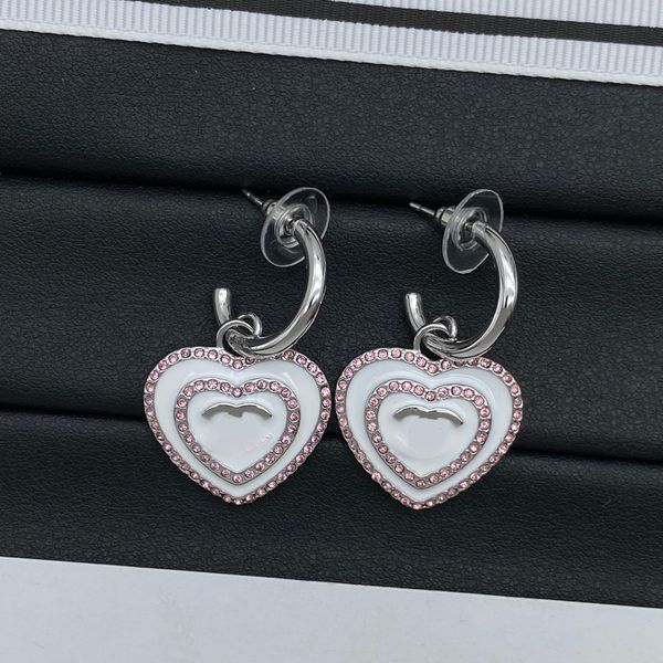 

Luxury Earrings Designer Letter Earring Stainless Steel Studs 18K Gold Plated Crystal Earring for Women Party Wedding Gift Engagement Jewelry