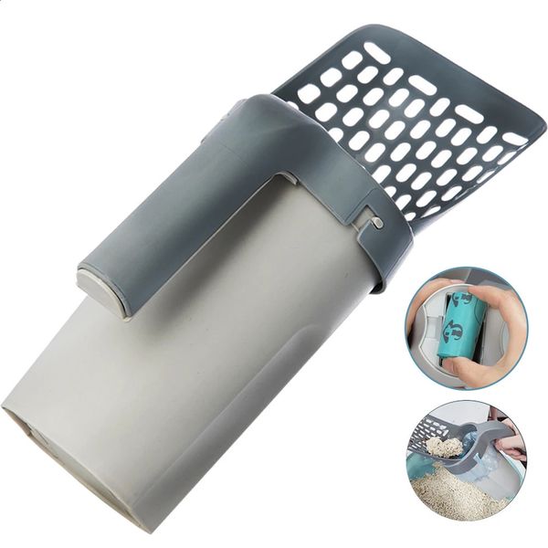 Cat Litter Shovel Self Cleaning Scoop Poop Filter Clean Toilet Garbage Picker Box for Sandbox Supplies 240829